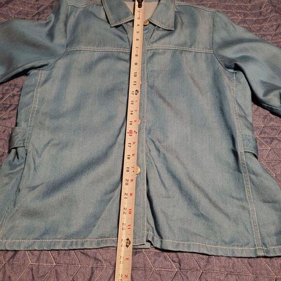 New Pendleton Size M Chambray Shirt Chore Jacket Shacket Lyocell Western - Picture 10 of 10